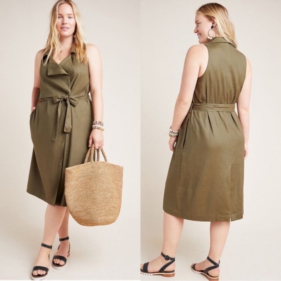 Anthropologie Hollis Tie-Front Trench Vest - Picture 3 of 9